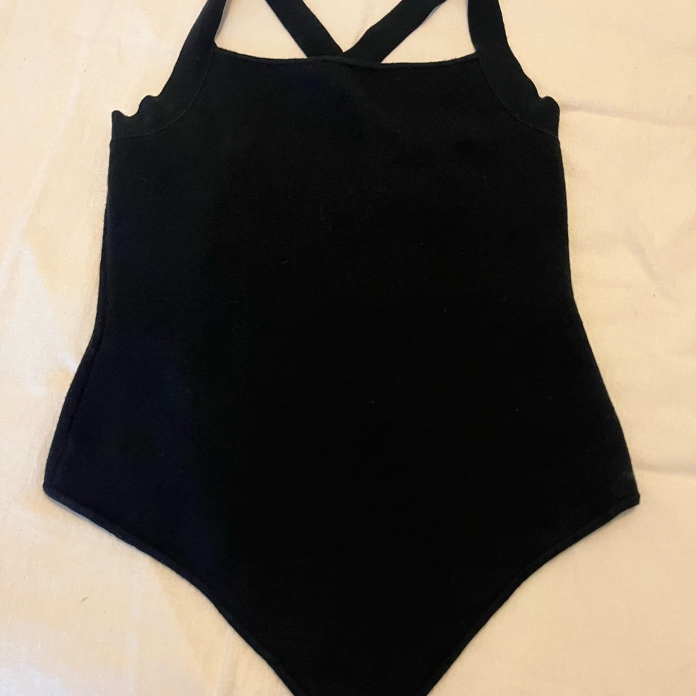 Women’s Abercrombie black knit bodysuit